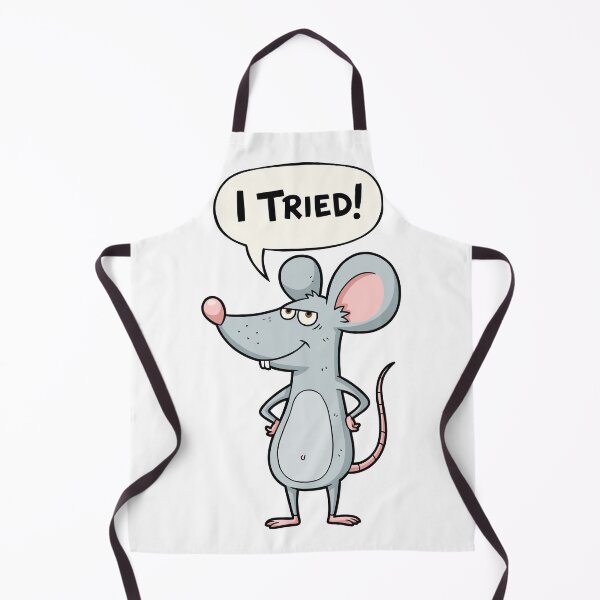 Item preview, Naive Funny Mouse Sticker Illustration with “I Tried” Text designed and sold by DiNata.