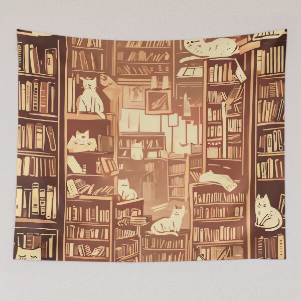 Item preview, Bookstore Cats & Cozy Nooks designed and sold by ONYX Pixee.