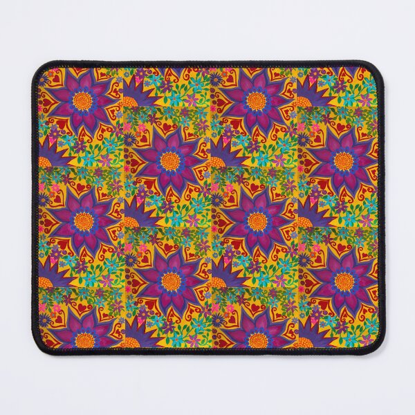 Item preview, Psychedelic Boho Flower Power Art – Colorful Folk Floral designed and sold by Vividality.