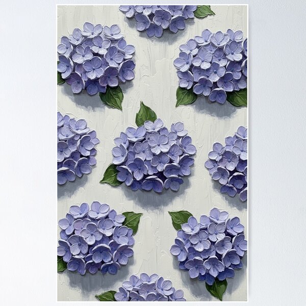 Item preview, Retro oil painting Hydrangea designed and sold by 2rose.