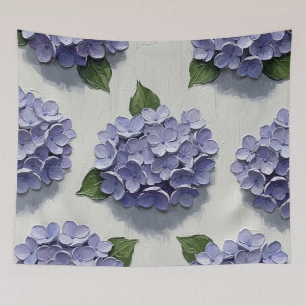 Aperçu de l'œuvre Peinture à l'huile rétro Hortensia créée et vendue par 2rose.