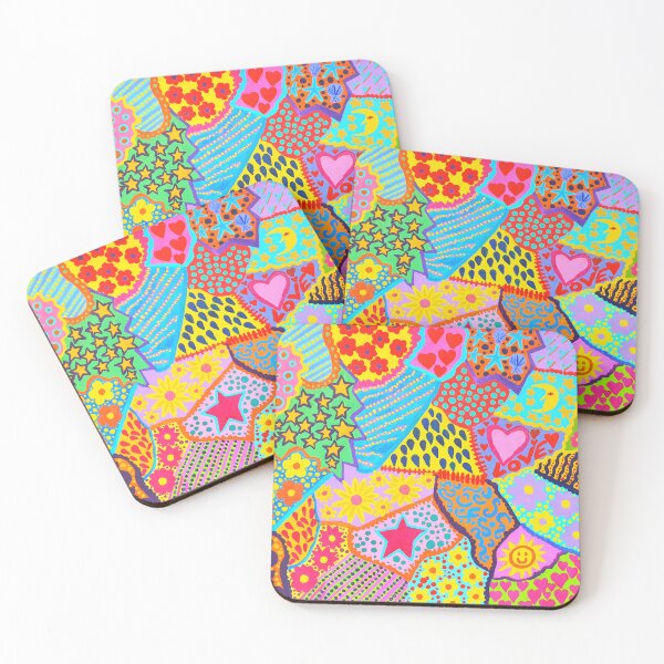 Item preview, Psychedelic Patchwork Pop Art – Colorful Retro Design designed and sold by Vividality.