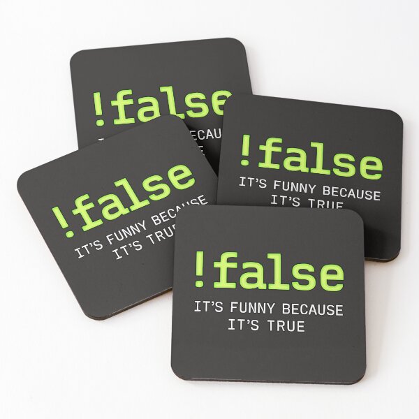 Item preview, !false - Funny Programming Boolean Logic  designed and sold by Glam-Spot.
