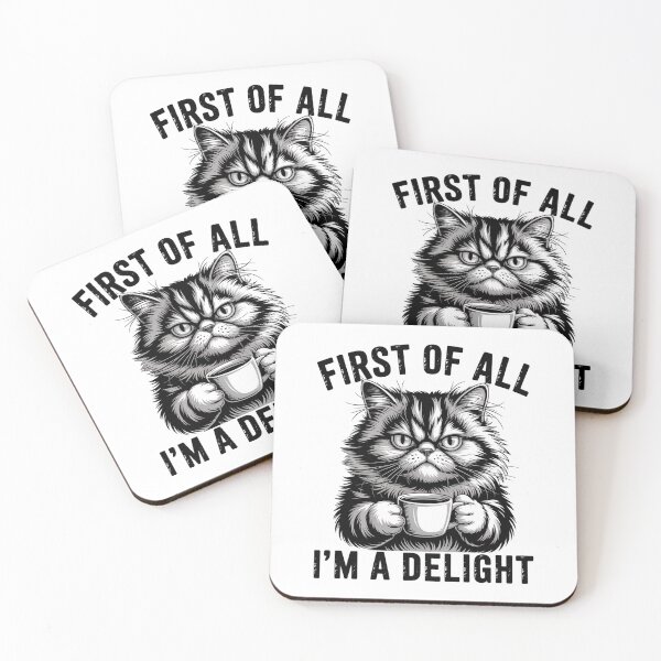Item preview, First Of All I'M A Delight Cat Coffee Lover designed and sold by SlogariArt.
