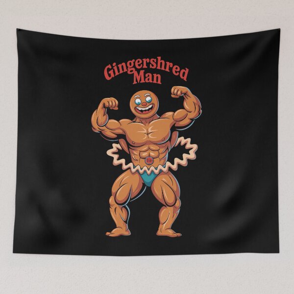 Item preview, Gingershred funny Gingerbread Xmas Gym designed and sold by tearbytea.