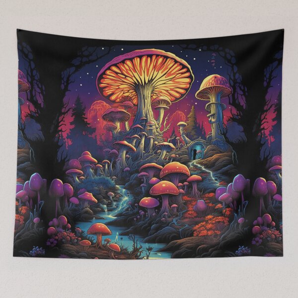 Item preview, Cosmic Cases Trippy Psychedelic Mushroom Dreamscape designed and sold by WHITE FLAME PRINTS.