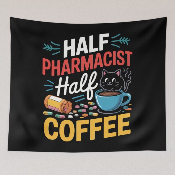 Item preview, Half Pharmacist Half Coffee Funny Pharmacist Coffee Lovers designed and sold by tearbytea.