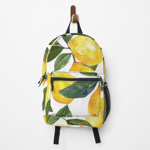 Item preview, Watercolor illustration of yellow lemons with green leaves on white background, AI generated designed and sold by dvoevnore.