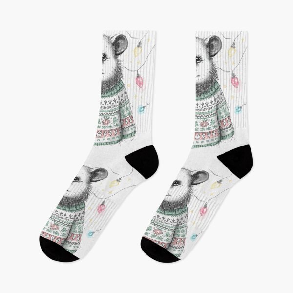 Item preview, Festive Possum Mood – Cozy Funny Christmas Animal Art designed and sold by jelonkaa.