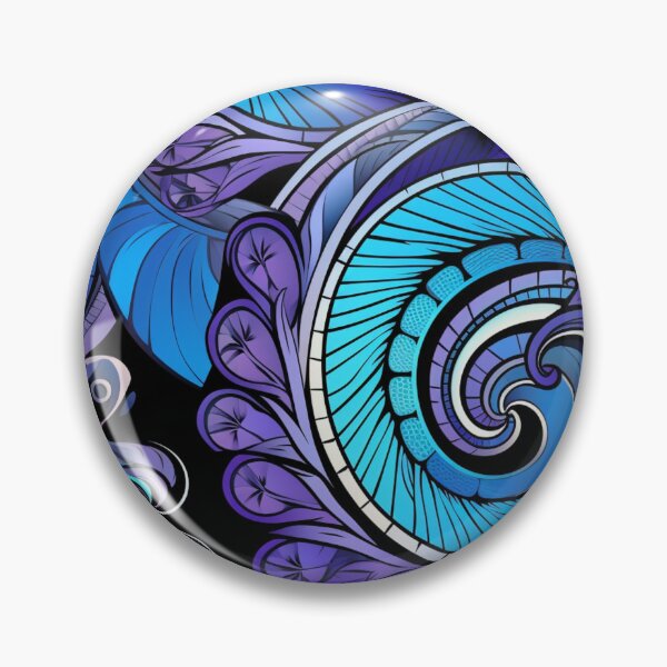 Item preview, New Zealand Māori Paua Pattern Koru Design 580 designed and sold by GrinGalore.