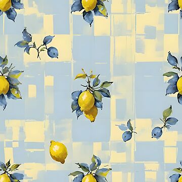 Artwork thumbnail, Lemon Zest Grid by Dream Garden