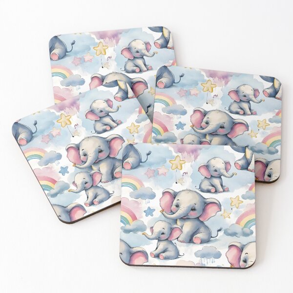 Item preview, Cute Elephant and Rainbows designed and sold by Dream Garden.