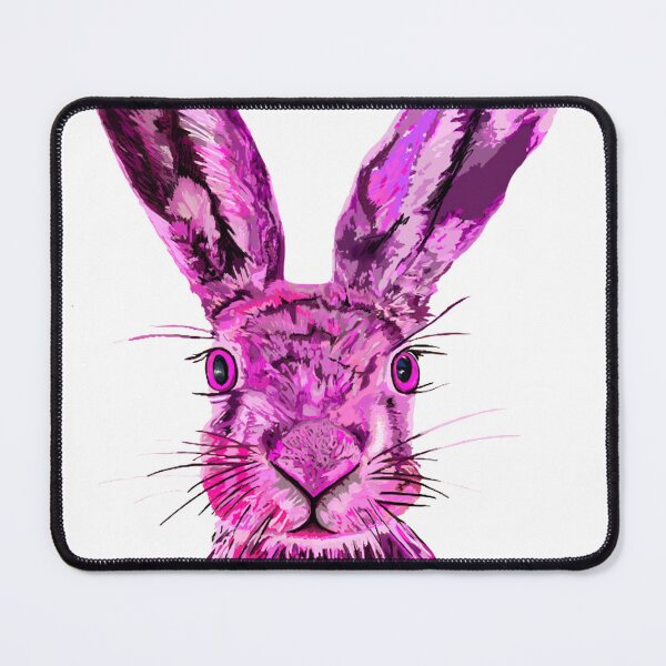 Item preview, Psychedelic Pink Hare Art – Colorful Boho Wildlife Design designed and sold by Vividality.