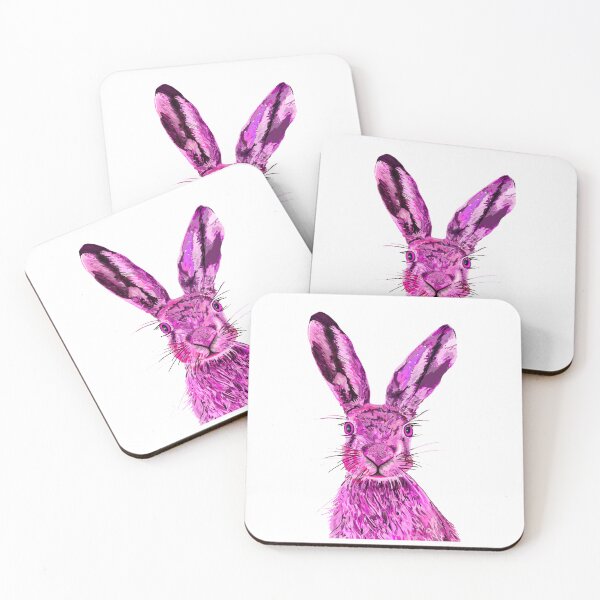 Item preview, Psychedelic Pink Hare Art – Colorful Boho Wildlife Design designed and sold by Vividality.