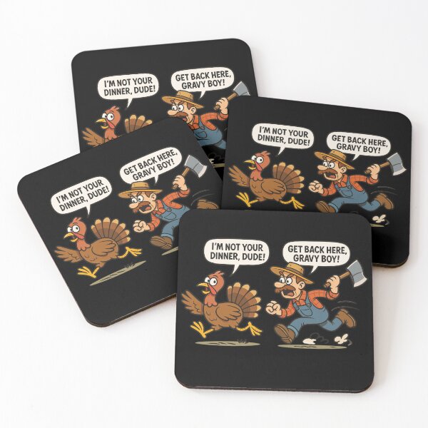 Item preview, Run Turkey Run – Funny Thanksgiving Cartoon designed and sold by EvelinZ.