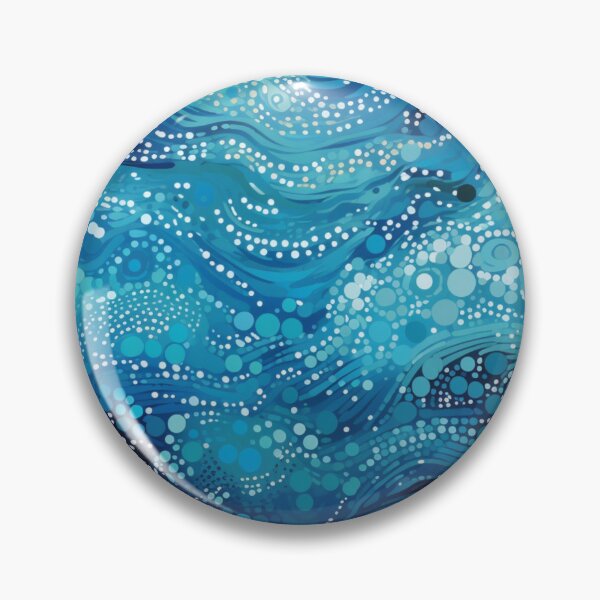Item preview, Aboriginal Inspired Dot Art - With Ocean Waves Vibe designed and sold by GrinGalore.