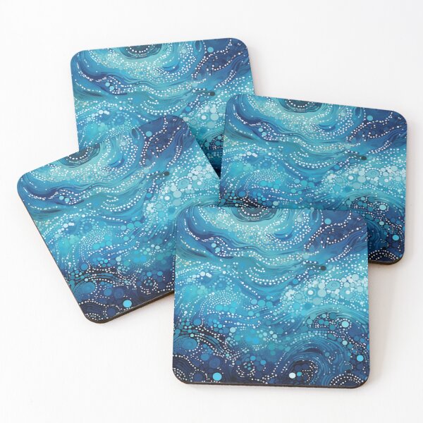 Item preview, Aboriginal Inspired Dot Art - With Ocean Waves Vibe designed and sold by GrinGalore.