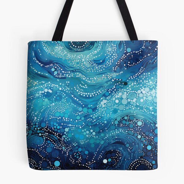 Item preview, Aboriginal Inspired Dot Art - With Ocean Waves Vibe designed and sold by GrinGalore.