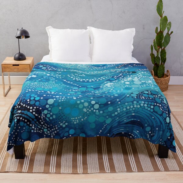 Item preview, Aboriginal Inspired Dot Art - With Ocean Waves Vibe designed and sold by GrinGalore.