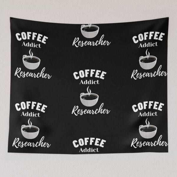 Item preview, Coffee addict Researcher -  Research scholar phd themed gifts (in black) designed and sold by RebelliousRosee.
