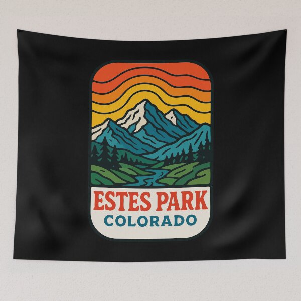 Item preview, Estes Park Colorado Retro Trippy Travel designed and sold by TomFrontierArt.