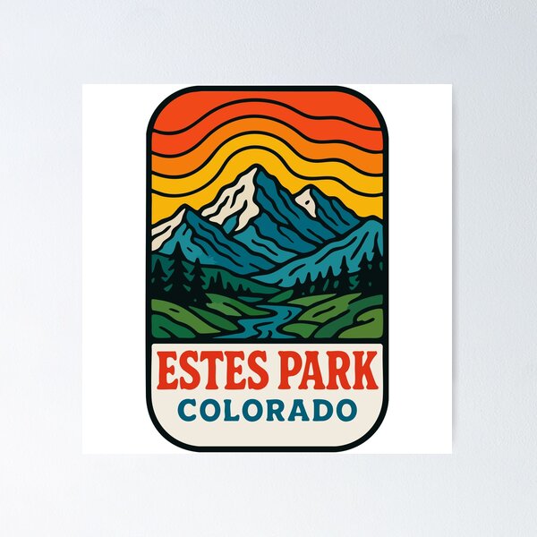 Item preview, Estes Park Colorado Retro Trippy Travel designed and sold by TomFrontierArt.