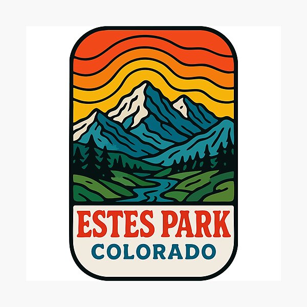 Item preview, Estes Park Colorado Retro Trippy Travel designed and sold by TomFrontierArt.