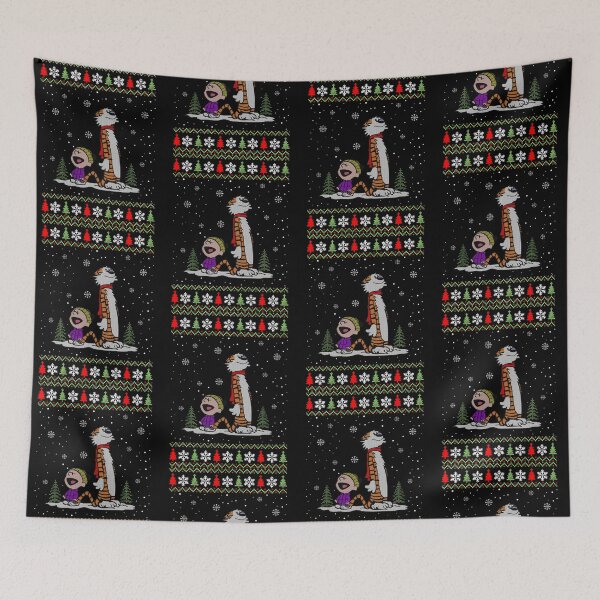 Item preview, Mery Christmas Calvin and Hobbes mode Sweater   designed and sold by dilhrist-mas.