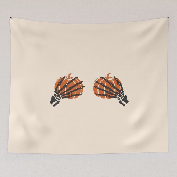 Item preview, Pumpkin Skeleton Hands Spooky Aesthetic designed and sold by Oniyasha.