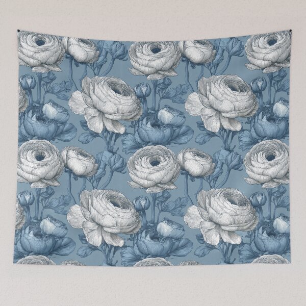 Item preview, Bold Lush Ranunculus Pattern For Outdoor Party designed and sold by RoyalStarsPatts.