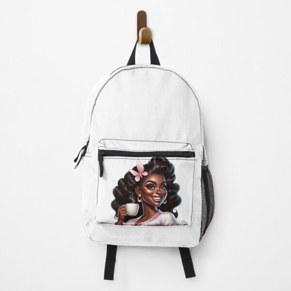 Item preview, Butterfly Mornings – Smiling Black Girl Coffee Glow designed and sold by Lulunza.