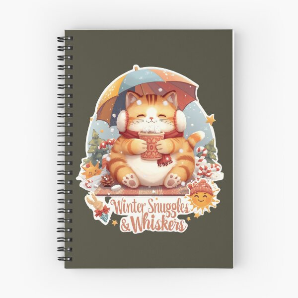 Item preview, Cozy Umbrella Winter Cat — Kawaii Hot Cocoa & Snowy Whiskers designed and sold by PMestore.