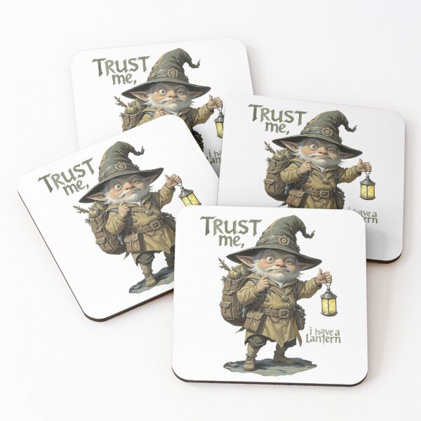 Item preview, Funny DND Halfling – “Trust Me, I Have a Lantern” Fantasy Design designed and sold by DiceWay.