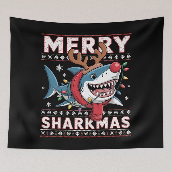 Item preview, Sharkmas Shark Christmas  designed and sold by SlogariArt.