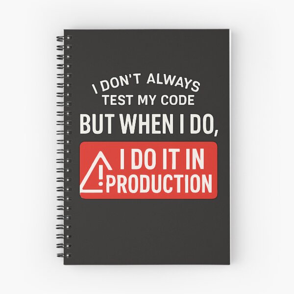 Item preview, I Do It In Production — Funny Programmer Warning Tee designed and sold by Glam-Spot.