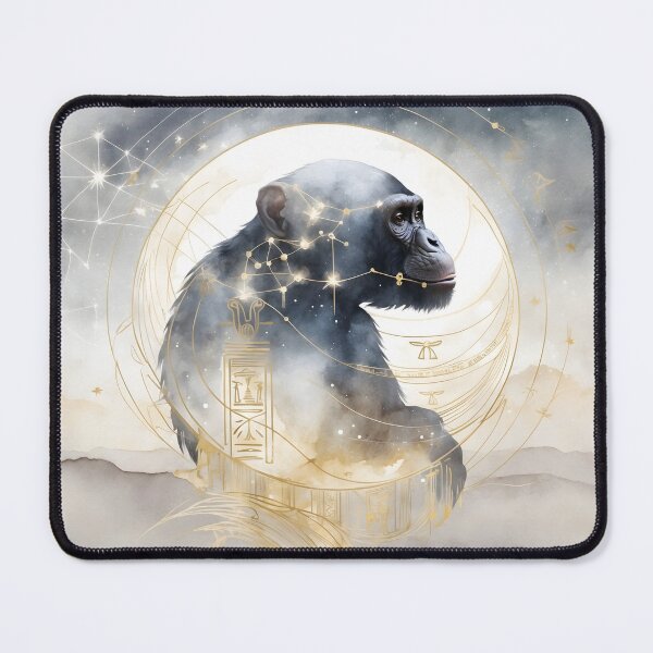 Item preview, Dreamwoven Guardian Chimpanzee – Celestial Insight of Thoth designed and sold by LaLi-Designs.