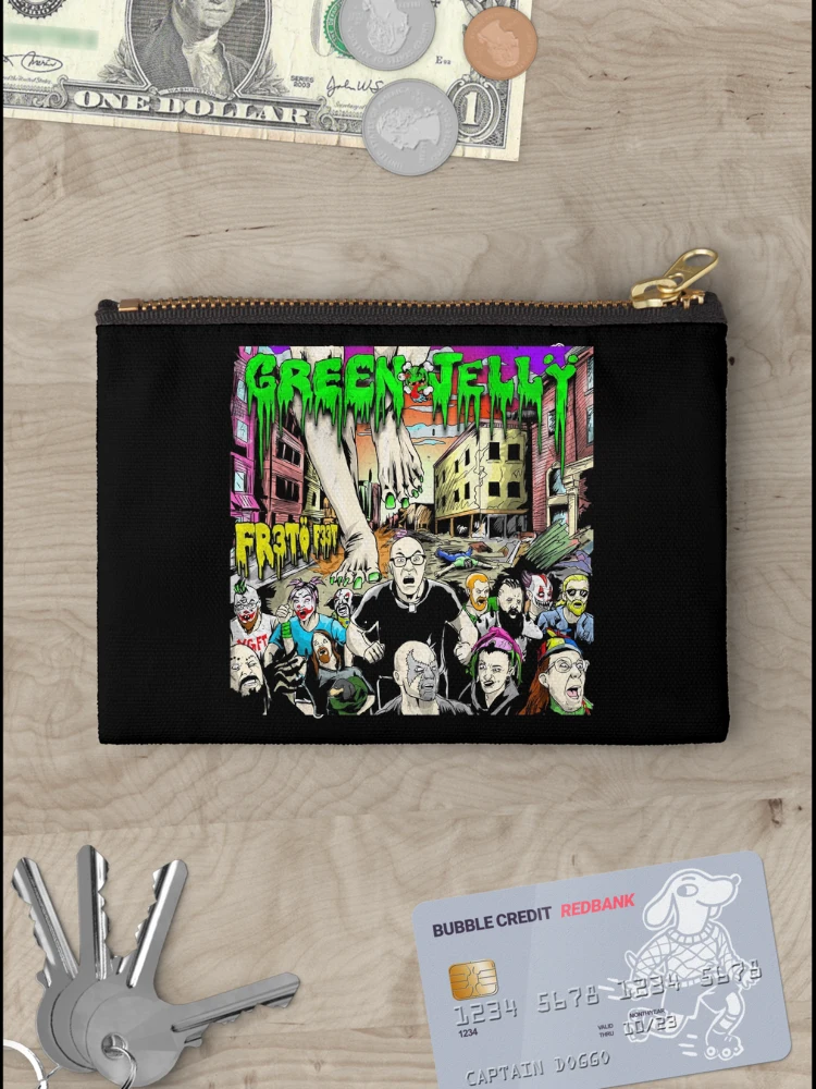 Thumbnail 3 of 4, Zipper Pouch, Green Jello  Band designed and sold by BrodieBouges.