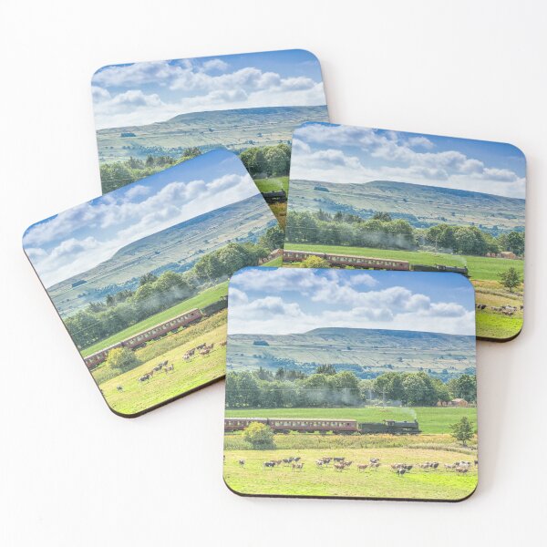 Item preview, Steam train and view of Penhill in Wensleydale designed and sold by Andrew Fletcher Photography.