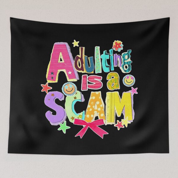 Item preview, Adulting Is a Scam designed and sold by sapnaela.
