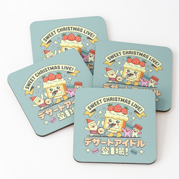 Item preview, Retro Japanese Holiday Concert with Cute Cake and Cookie Characters designed and sold by SplashTastic.