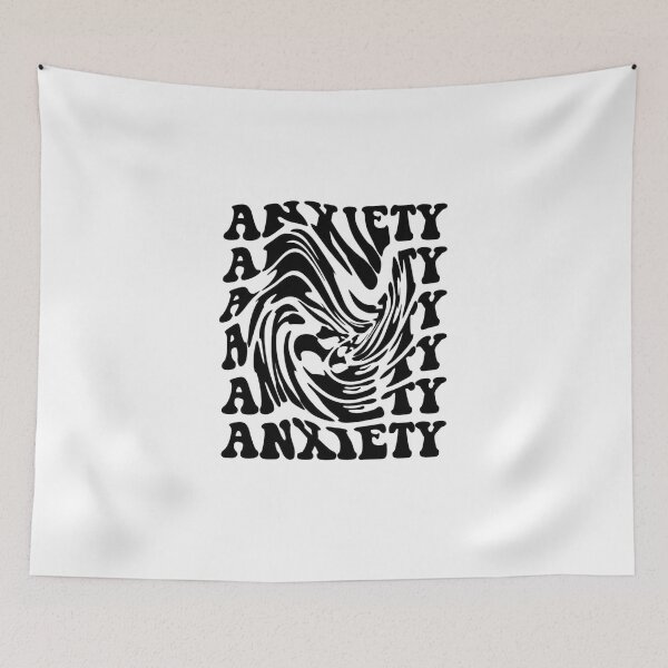 Item preview, Anxiety Spiral Psychedelic Typography designed and sold by Oniyasha.