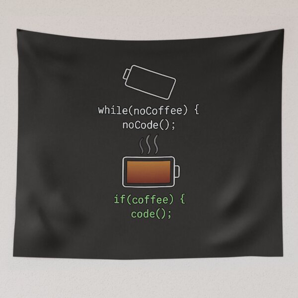 Item preview, Coffee Powered Coding — Funny Programmer Battery T-Shirt designed and sold by Glam-Spot.