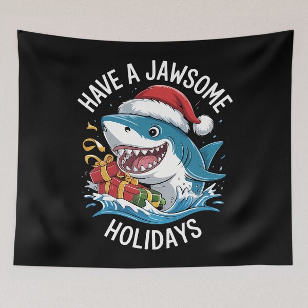 Item preview, Christmas Holidays Christmas Shark designed and sold by LunaCrazeArt.