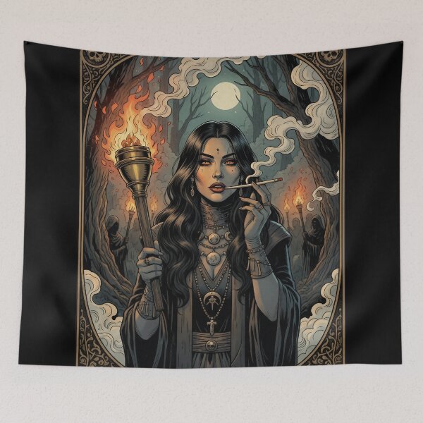 Item preview, Torchbearer's Respite – Gothic Witch in Moonlit Ritual. designed and sold by Spark2Seduction.