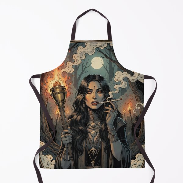 Item preview, Torchbearer's Respite – Gothic Witch in Moonlit Ritual. designed and sold by Spark2Seduction.