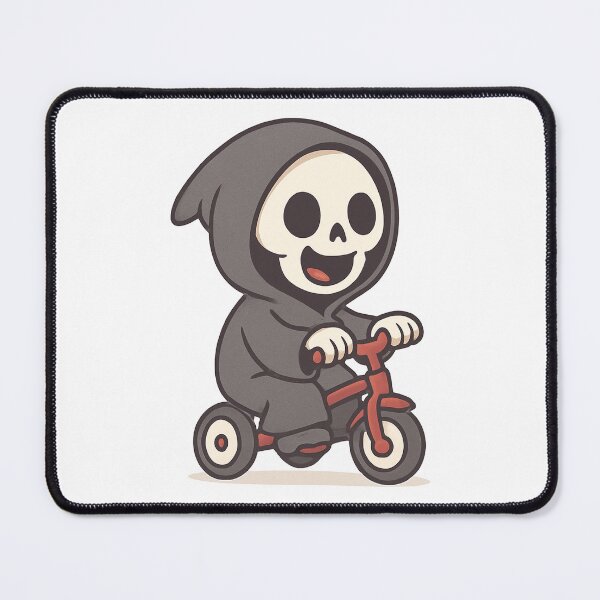 Item preview, Grim Reaper Riding Tricycle Horror Art designed and sold by Kindly Dead.