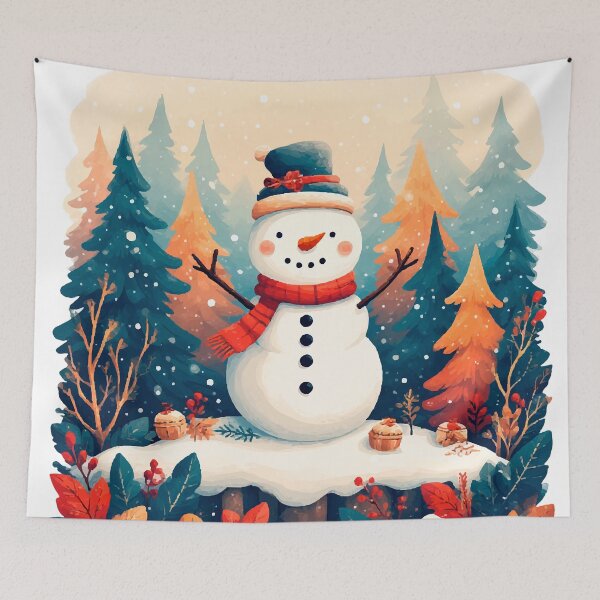 Item preview, Christmas Cute Snowman on the Forest designed and sold by Maioriz.
