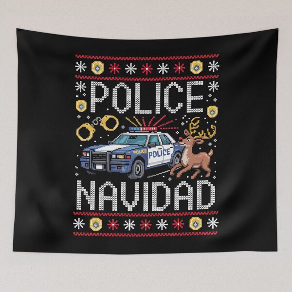 Item preview, Christmas Reindeer Funny Policeman X-Mas Police designed and sold by Turbotine.