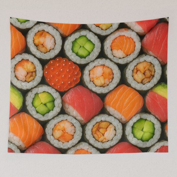 Item preview, 3D Colorful Sushi Roll All-Over Print designed and sold by getpressedshirt.