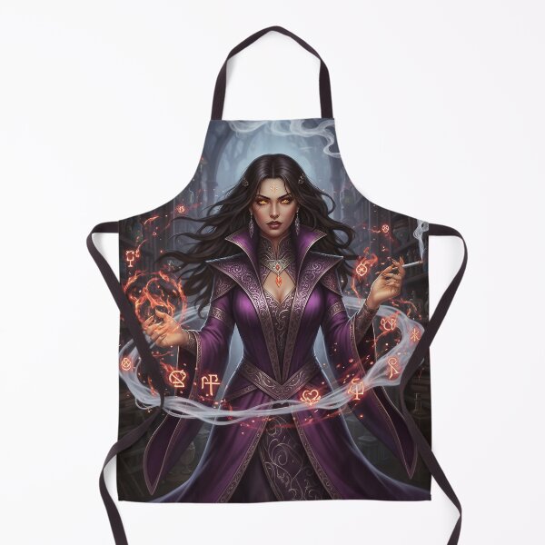 Item preview, Ignited Enchantress – Gothic Sorceress with Fiery Runes. designed and sold by Spark2Seduction.